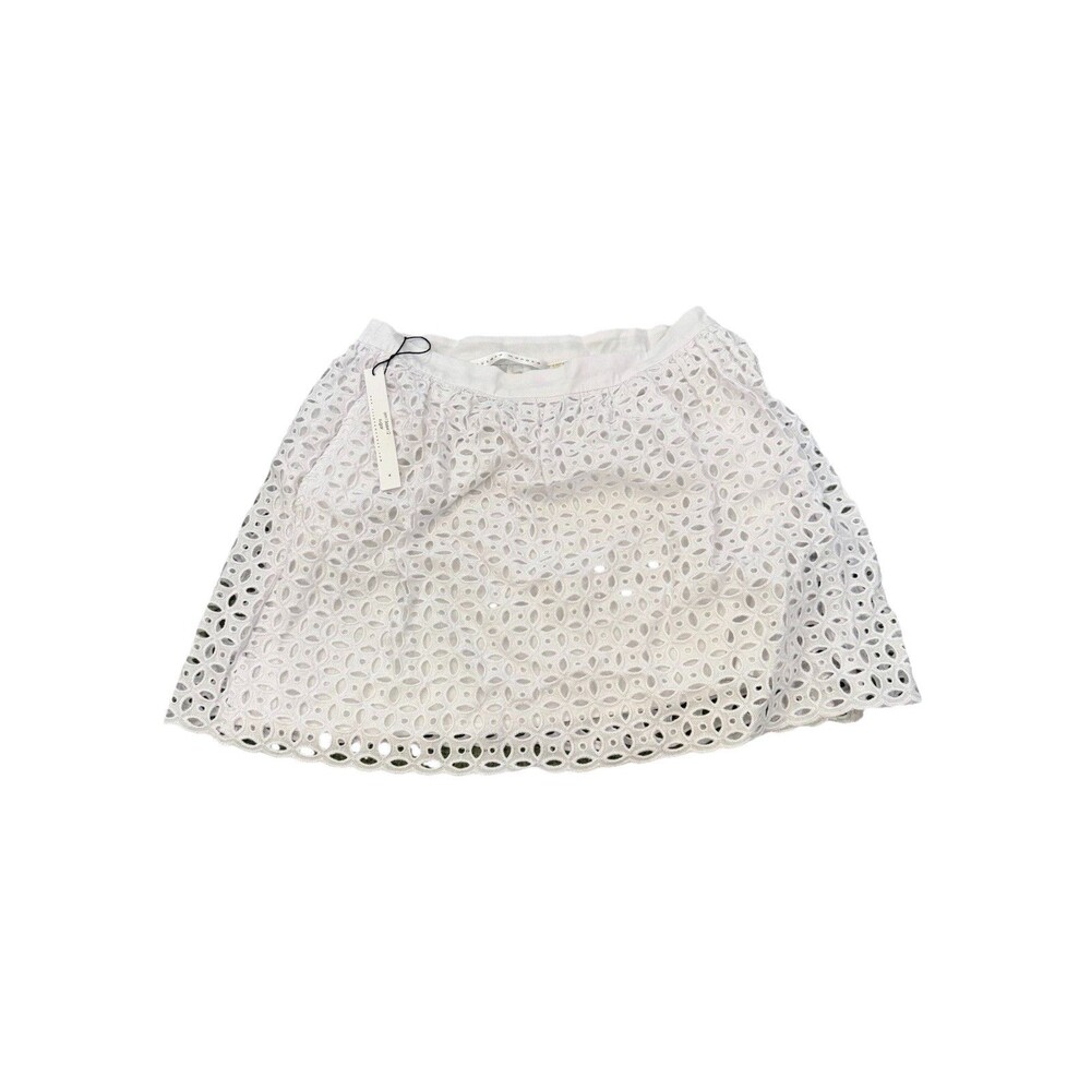Susana Monaco Flowy Mini Eyelet White Skirt Size 4 Small Cotton Summer NWT